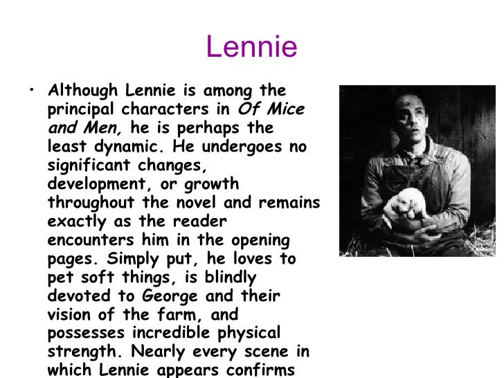 how is george mean to lennie to what animal is lennie compared